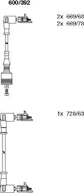 Bremi 600/392 - Комплект запалителеи кабели vvparts.bg