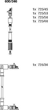 Bremi 600/346 - Комплект запалителеи кабели vvparts.bg