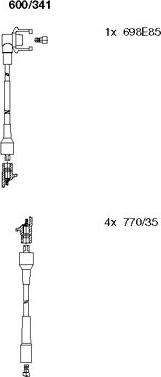 Bremi 600/341 - Комплект запалителеи кабели vvparts.bg