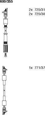 Bremi 600/355 - Комплект запалителеи кабели vvparts.bg