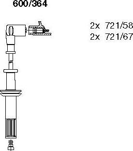 Bremi 600/364 - Комплект запалителеи кабели vvparts.bg