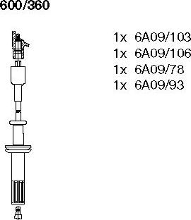Bremi 600/360 - Комплект запалителеи кабели vvparts.bg
