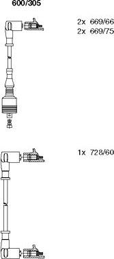 Bremi 600/305 - Комплект запалителеи кабели vvparts.bg