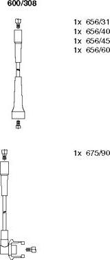 Bremi 600/308 - Комплект запалителеи кабели vvparts.bg