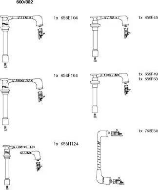 Bremi 600/302 - Комплект запалителеи кабели vvparts.bg