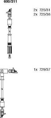 Bremi 600/311 - Комплект запалителеи кабели vvparts.bg