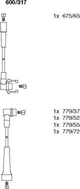 Bremi 600/317 - Комплект запалителеи кабели vvparts.bg