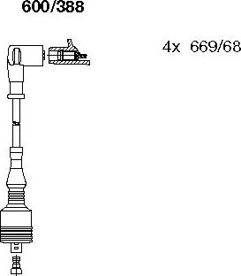 Bremi 600/388 - Комплект запалителеи кабели vvparts.bg