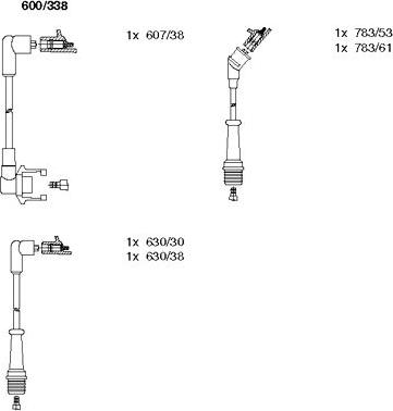 Bremi 600/338 - Комплект запалителеи кабели vvparts.bg