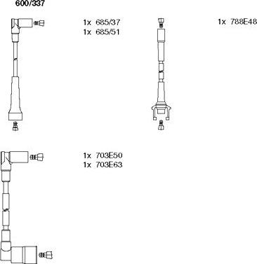 Bremi 600/337 - Комплект запалителеи кабели vvparts.bg