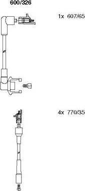 Bremi 600/326 - Комплект запалителеи кабели vvparts.bg