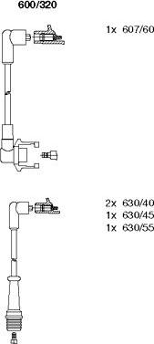 Bremi 600/320 - Комплект запалителеи кабели vvparts.bg