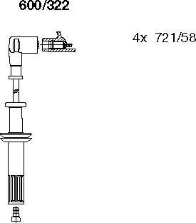 Bremi 600/322 - Комплект запалителеи кабели vvparts.bg