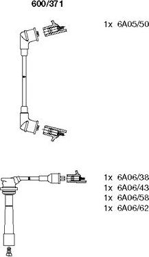 Bremi 600/371 - Комплект запалителеи кабели vvparts.bg