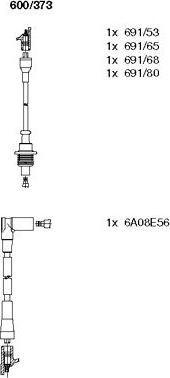 Bremi 600/373 - Комплект запалителеи кабели vvparts.bg