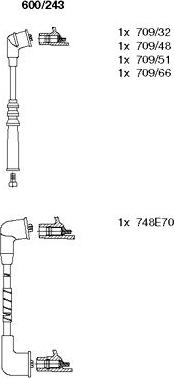 Bremi 600/243 - Комплект запалителеи кабели vvparts.bg