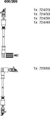 Bremi 600/269 - Комплект запалителеи кабели vvparts.bg