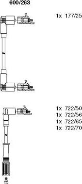 Bremi 600/263 - Комплект запалителеи кабели vvparts.bg