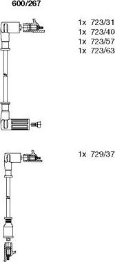 Bremi 600/267 - Комплект запалителеи кабели vvparts.bg