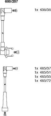 Bremi 600/207 - Комплект запалителеи кабели vvparts.bg