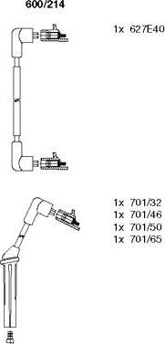 Bremi 600/214 - Комплект запалителеи кабели vvparts.bg