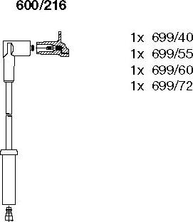 Bremi 600/216 - Комплект запалителеи кабели vvparts.bg