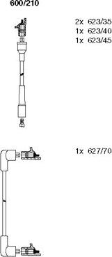 Bremi 600/210 - Комплект запалителеи кабели vvparts.bg