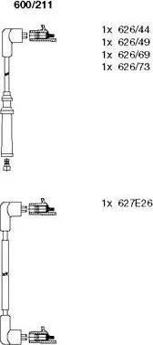 Bremi 600/211 - Комплект запалителеи кабели vvparts.bg