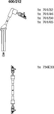 Bremi 600/212 - Комплект запалителеи кабели vvparts.bg