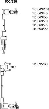 Bremi 600/289 - Комплект запалителеи кабели vvparts.bg