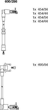 Bremi 600/286 - Комплект запалителеи кабели vvparts.bg