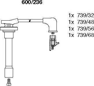 Bremi 600/236 - Комплект запалителеи кабели vvparts.bg