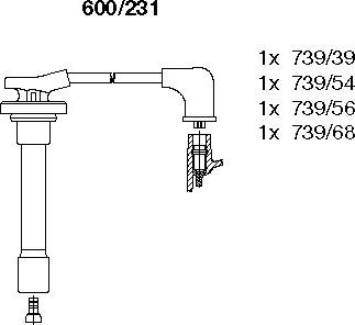 Bremi 600/231 - Комплект запалителеи кабели vvparts.bg