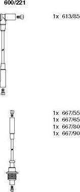 Bremi 600/221 - Комплект запалителеи кабели vvparts.bg