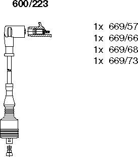 Bremi 600/223 - Комплект запалителеи кабели vvparts.bg