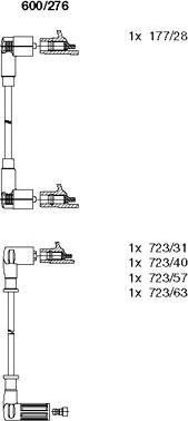 Bremi 600/276 - Комплект запалителеи кабели vvparts.bg