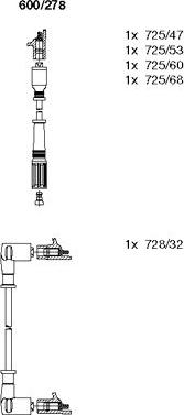 Bremi 600/278 - Комплект запалителеи кабели vvparts.bg