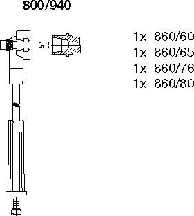 Bremi 800/940 - Комплект запалителеи кабели vvparts.bg