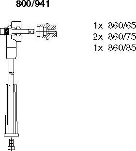 Bremi 800/941 - Комплект запалителеи кабели vvparts.bg