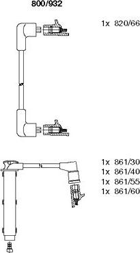 Bremi 800/932 - Комплект запалителеи кабели vvparts.bg