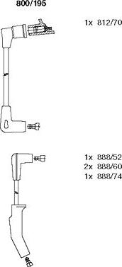 Bremi 800/195 - Комплект запалителеи кабели vvparts.bg