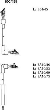 Bremi 800/185 - Комплект запалителеи кабели vvparts.bg