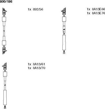 Bremi 800/186 - Комплект запалителеи кабели vvparts.bg