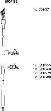 Bremi 800/188 - Комплект запалителеи кабели vvparts.bg