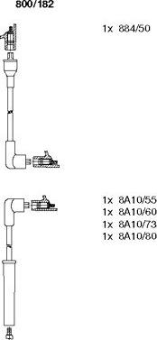 Bremi 800/182 - Комплект запалителеи кабели vvparts.bg