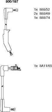 Bremi 800/187 - Комплект запалителеи кабели vvparts.bg