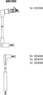 Bremi 800/259 - Комплект запалителеи кабели vvparts.bg