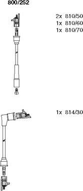 Bremi 800/252 - Комплект запалителеи кабели vvparts.bg