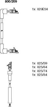 Bremi 800/209 - Комплект запалителеи кабели vvparts.bg