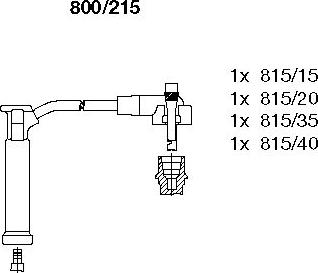 Bremi 800/215 - Комплект запалителеи кабели vvparts.bg